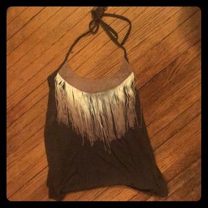 Urban Outfitters Ombré Fringe Halter